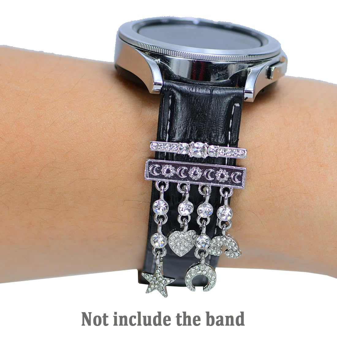Watch Band Charms, Decorative Rings Loops Charms Compatible with Apple Silicone Watch Bands for Women 49mm 45mm 44mm 42mm 41mm 40mm 38mm , Metal Jewelry Watch Band Accessories Charms for iwatch band Series se 9 8 7 6 5 4 3 2 1 Samsung Galaxy watch 5/Pro/4