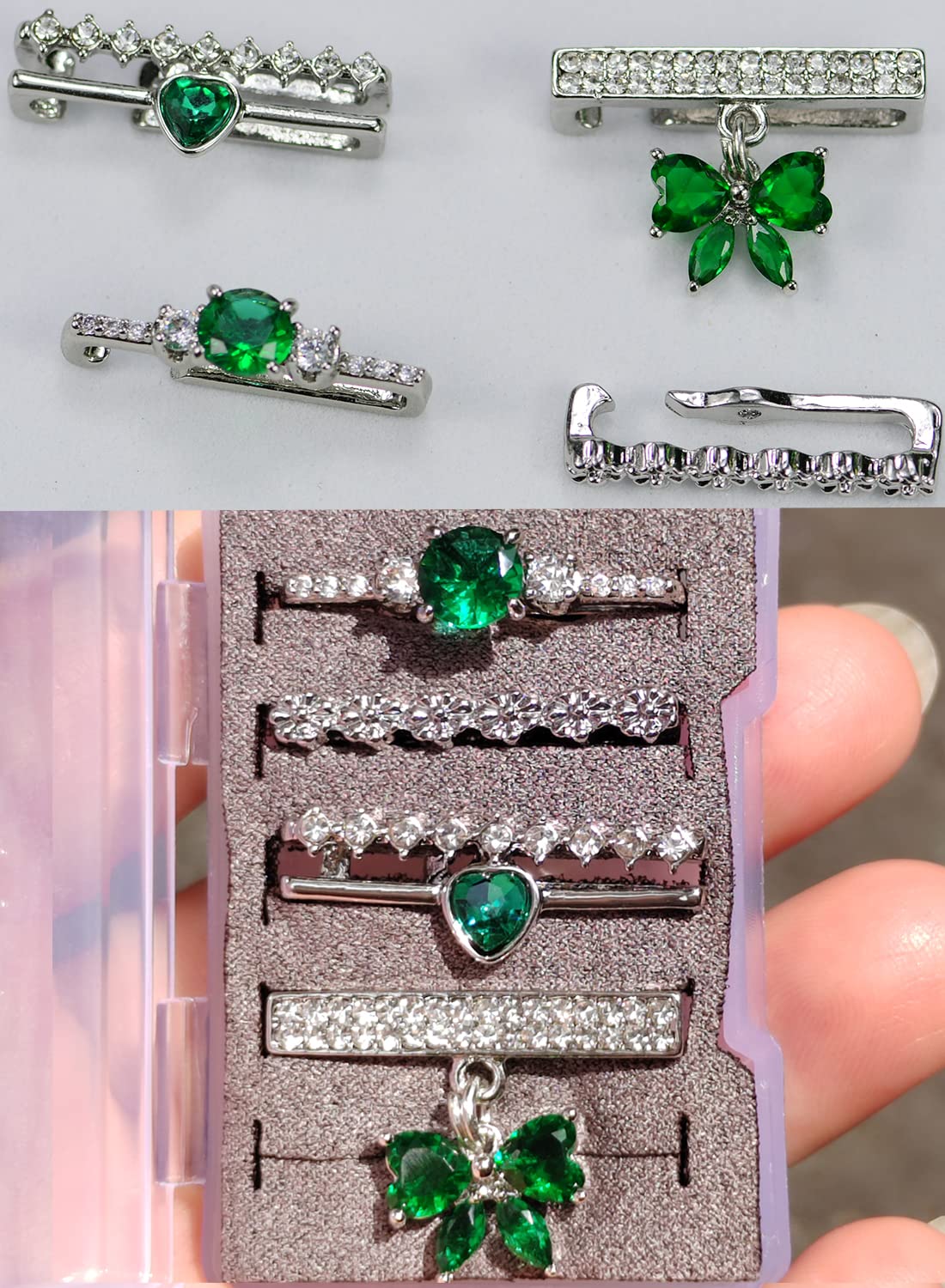 Watch Band Charms, Decorative Rings Loops Charms Compatible with Apple Silicone Watch Bands for Women 49mm 45mm 44mm 42mm 41mm 40mm 38mm , Metal Jewelry Watch Band Accessories Charms for iwatch band Series se 9 8 7 6 5 4 3 2 1 Samsung Galaxy watch 5/Pro/4