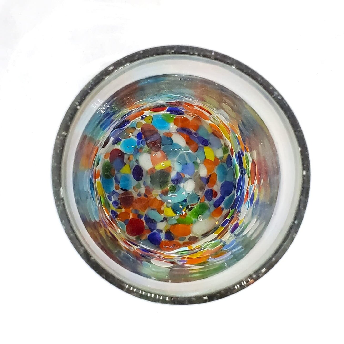 Confetti Rocks 120 oz Pitcher and 6 Drinking Glasses set, Recycled Glass, Lead-free, Toxin-Free (Pitcher & Glasses)