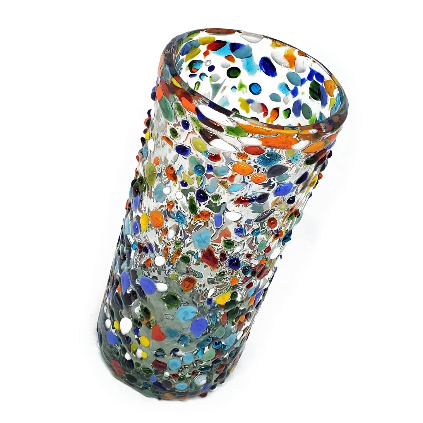 Confetti Rocks 120 oz Pitcher and 6 Drinking Glasses set, Recycled Glass, Lead-free, Toxin-Free (Pitcher & Glasses)