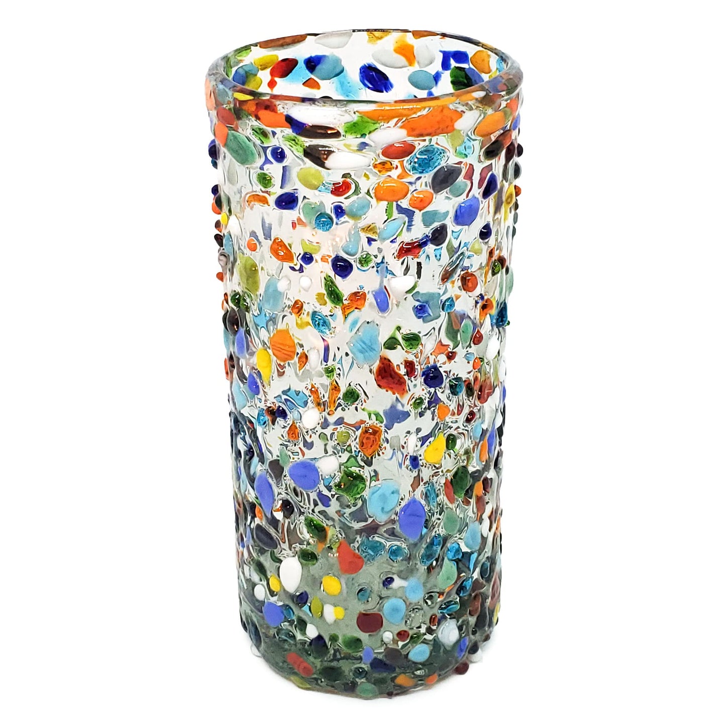 Confetti Rocks 120 oz Pitcher and 6 Drinking Glasses set, Recycled Glass, Lead-free, Toxin-Free (Pitcher & Glasses)